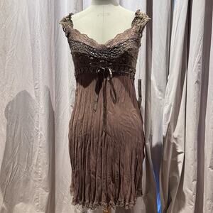 Ann Ferriday Rare VTG Stock Empire Lace, Sequin And Rayon Dress M